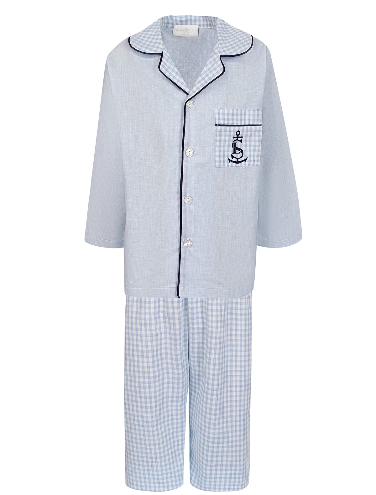 Пижама с брюками в клетку