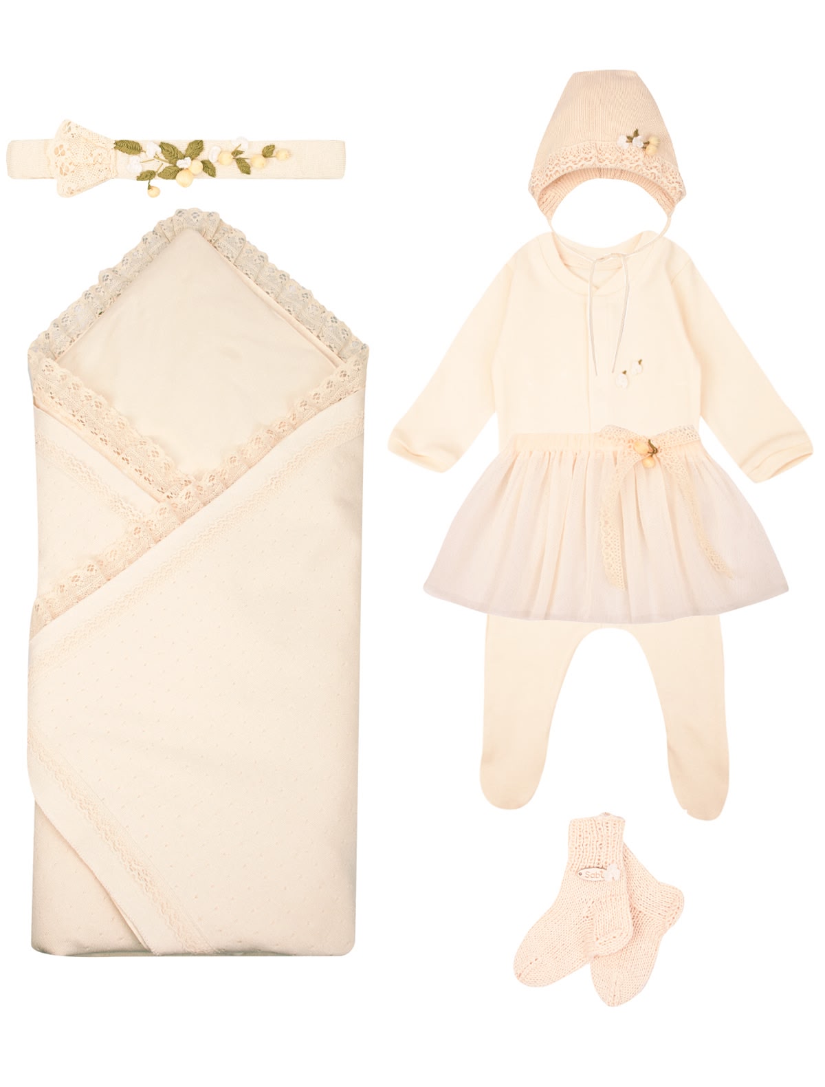 Комплект на выписку из 8 шт из хлопка