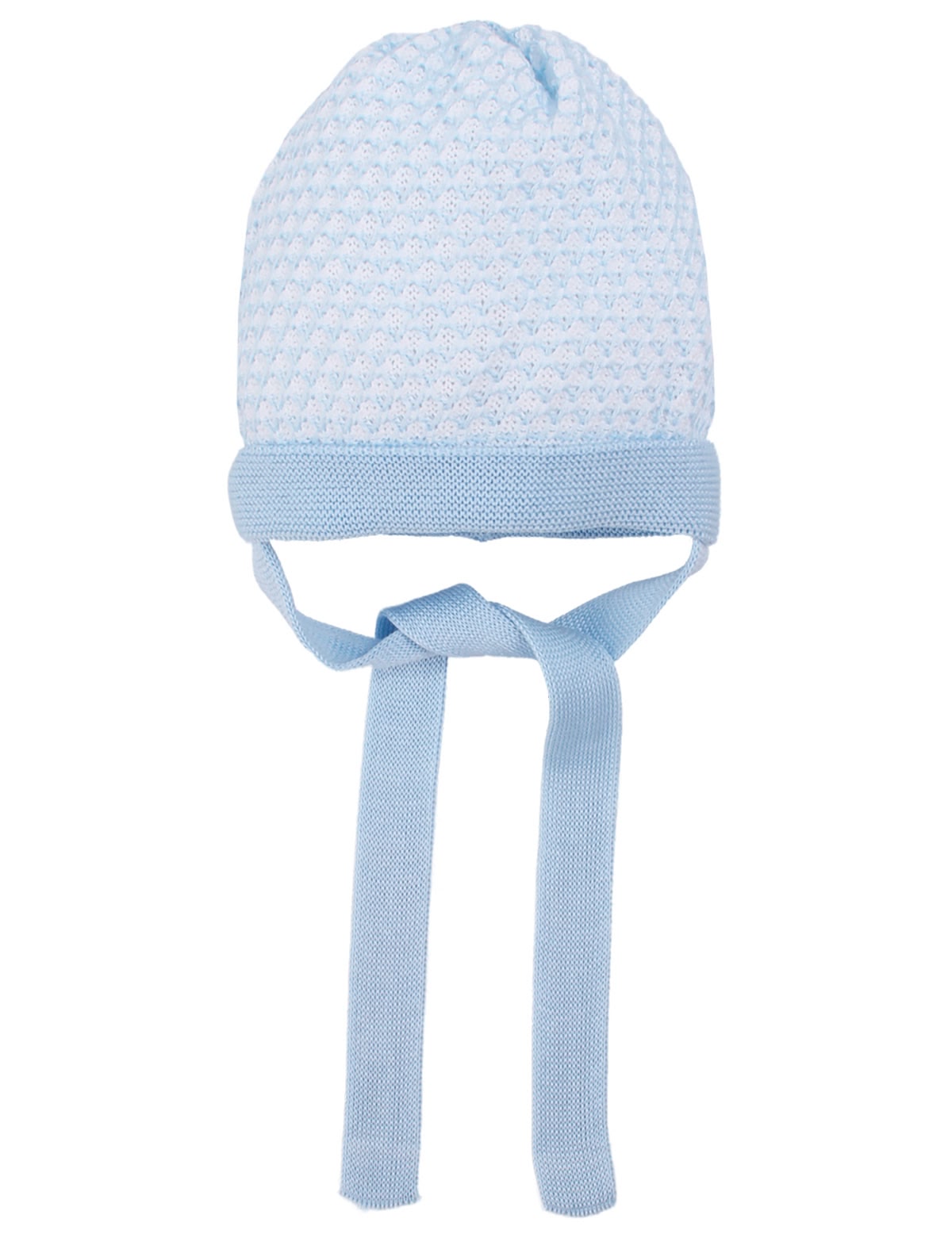 Голубая хлопковая шапка