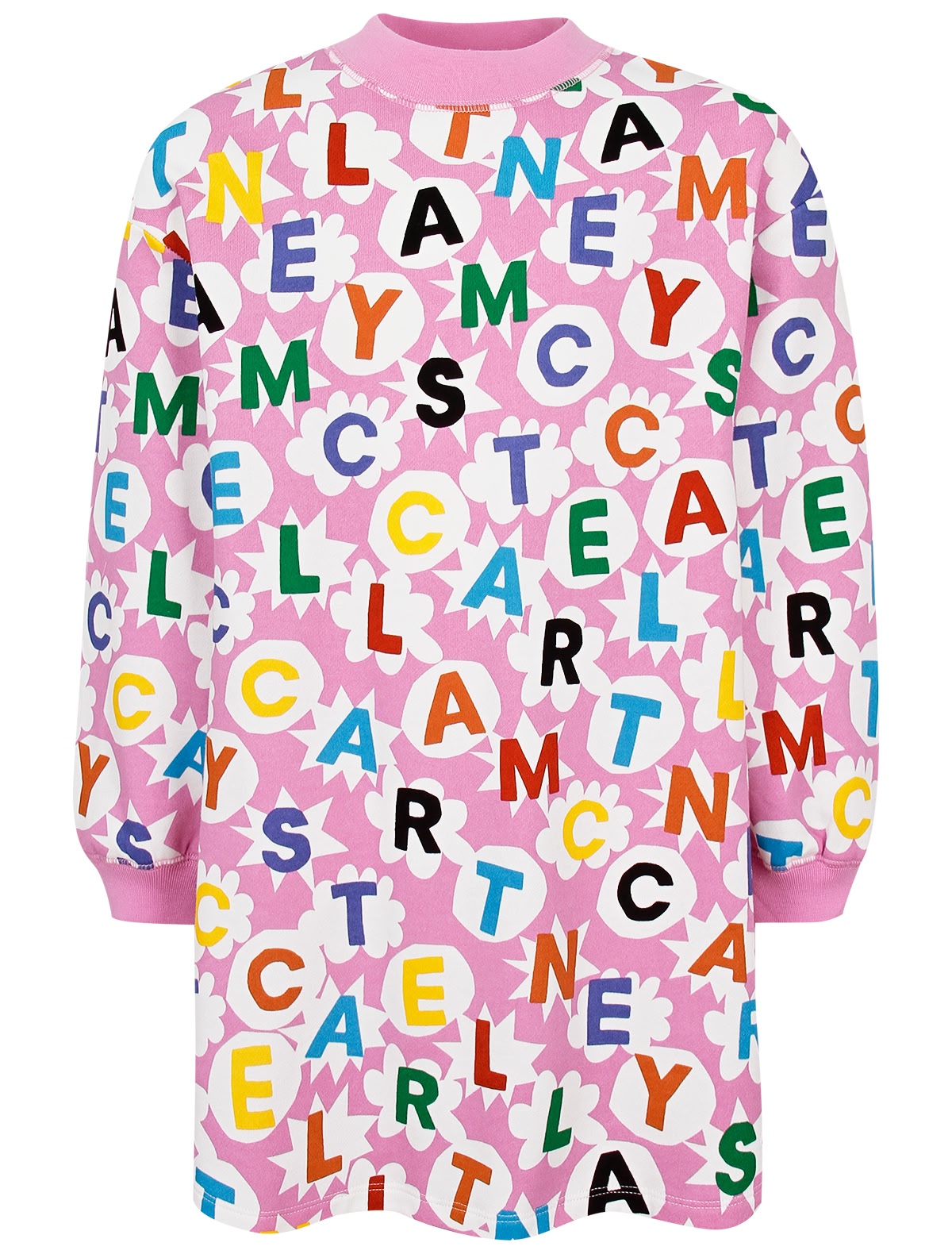 Платье с разноцветным принтом логотипа