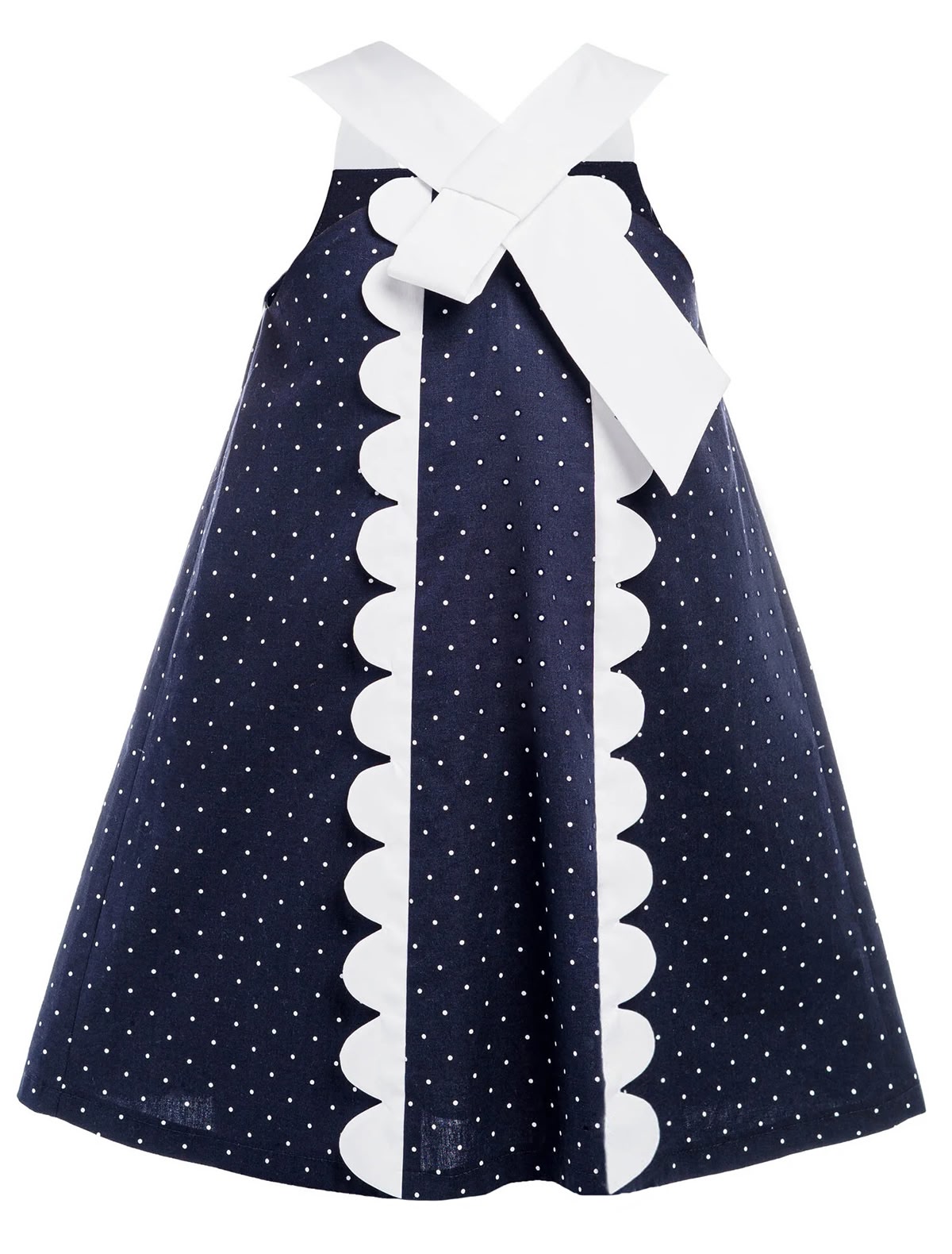 Платье А-силуэта с бантом на шее