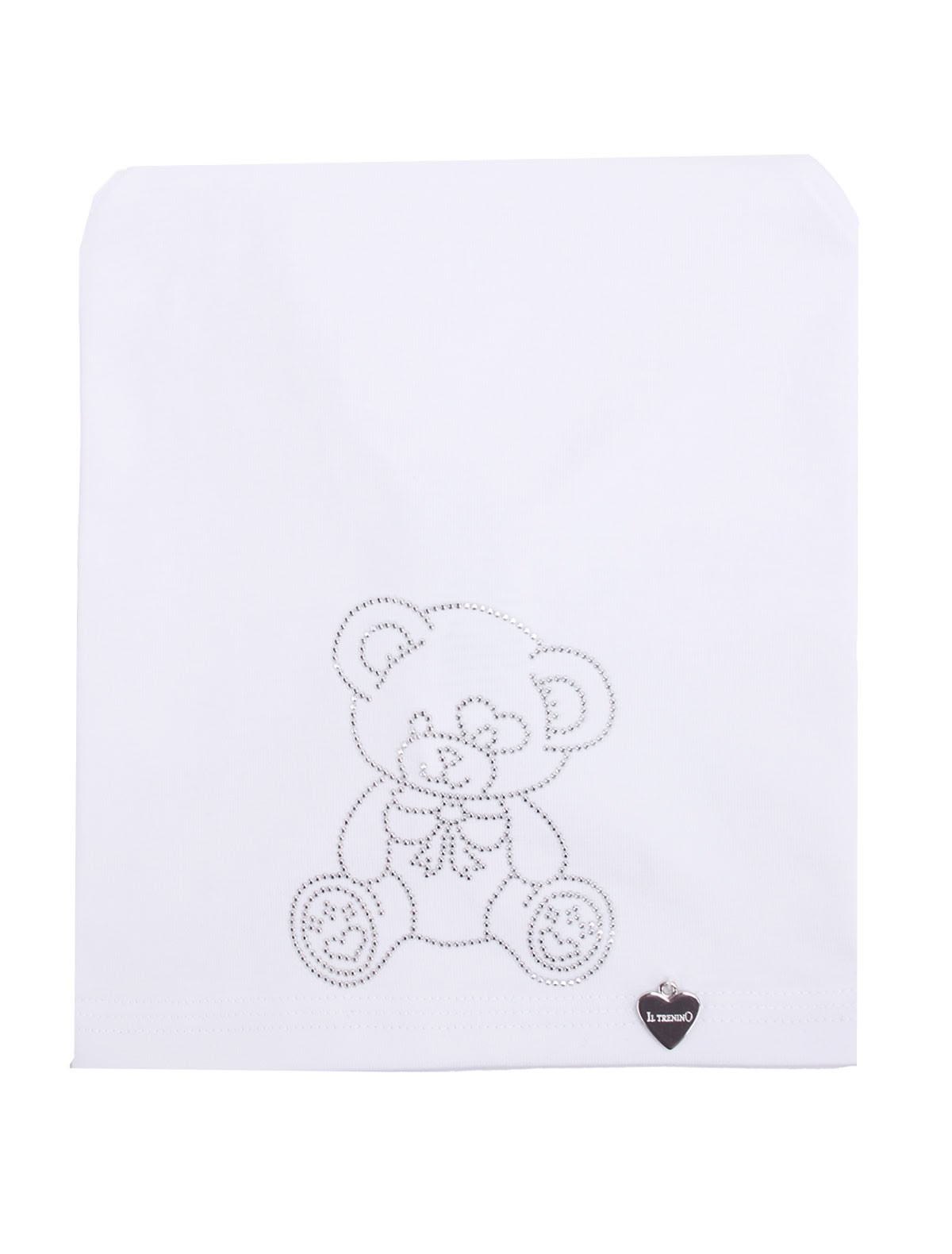 Белая бандана с мишкой из страз