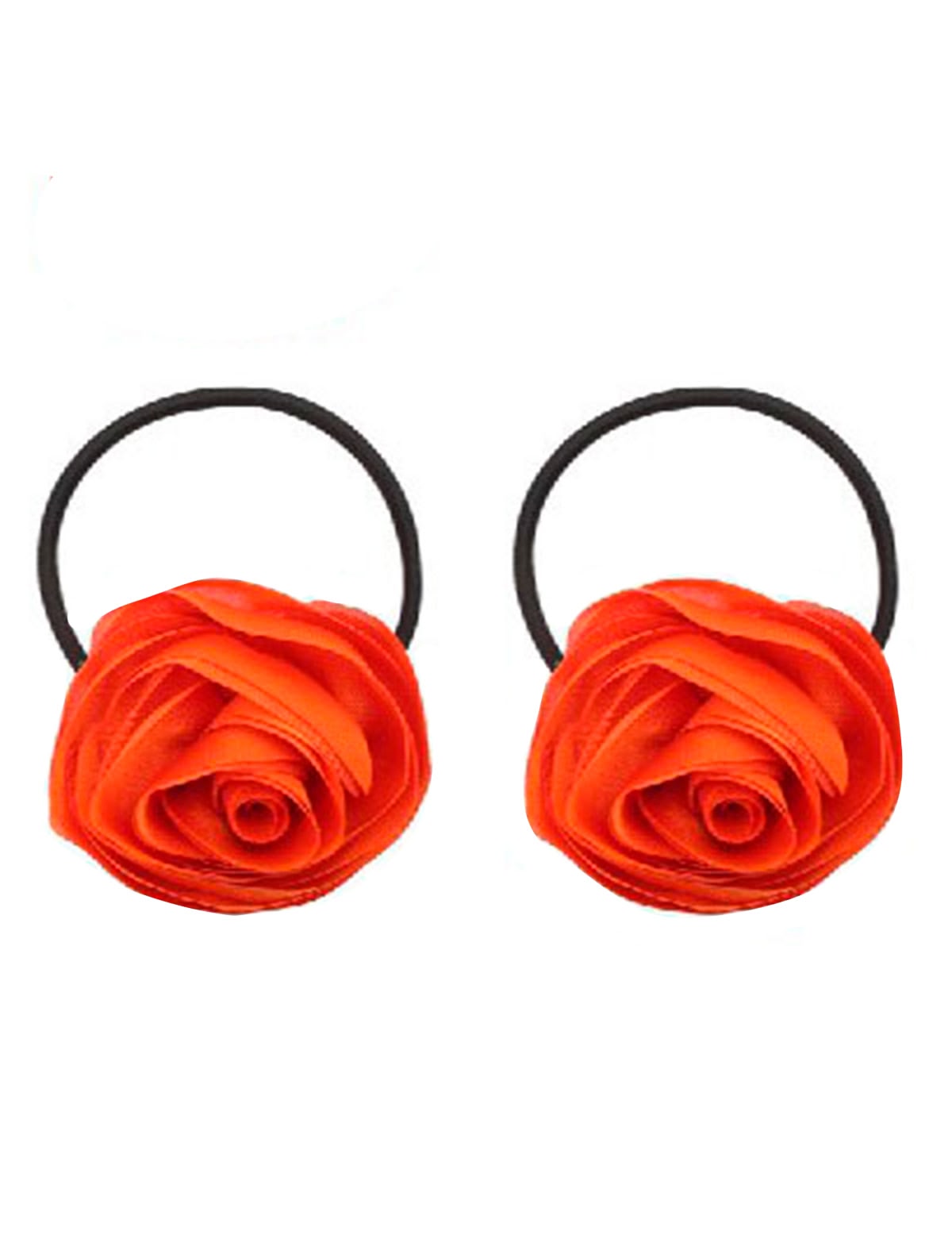 Набор из 2-х резинок для волос "оранжевая роза"