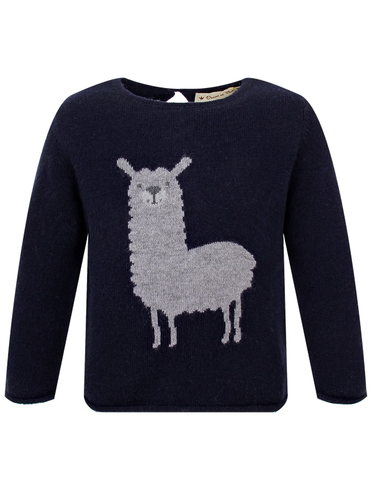 Синий джемпер с ламой