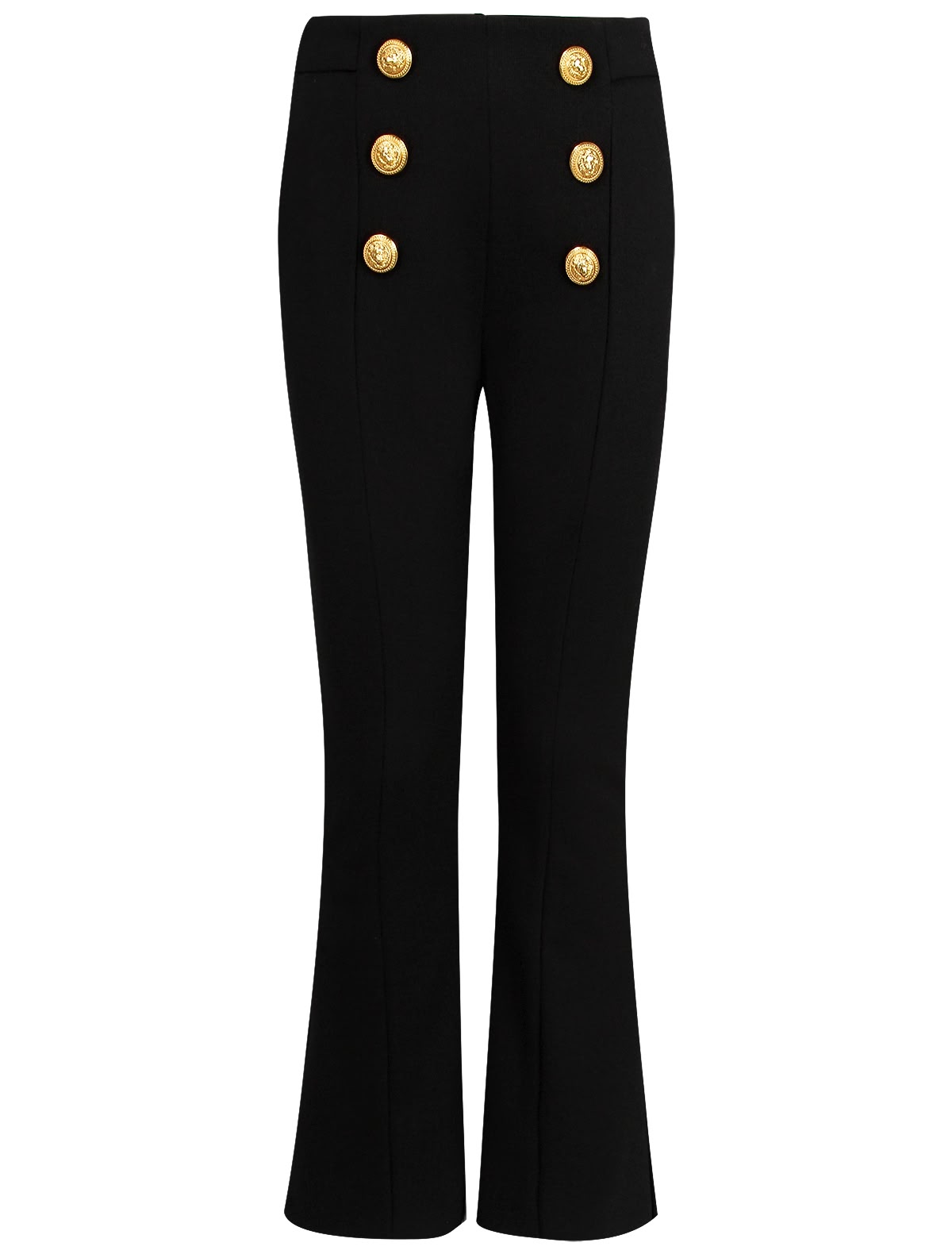 Брюки-клеш с декоративными пуговицами