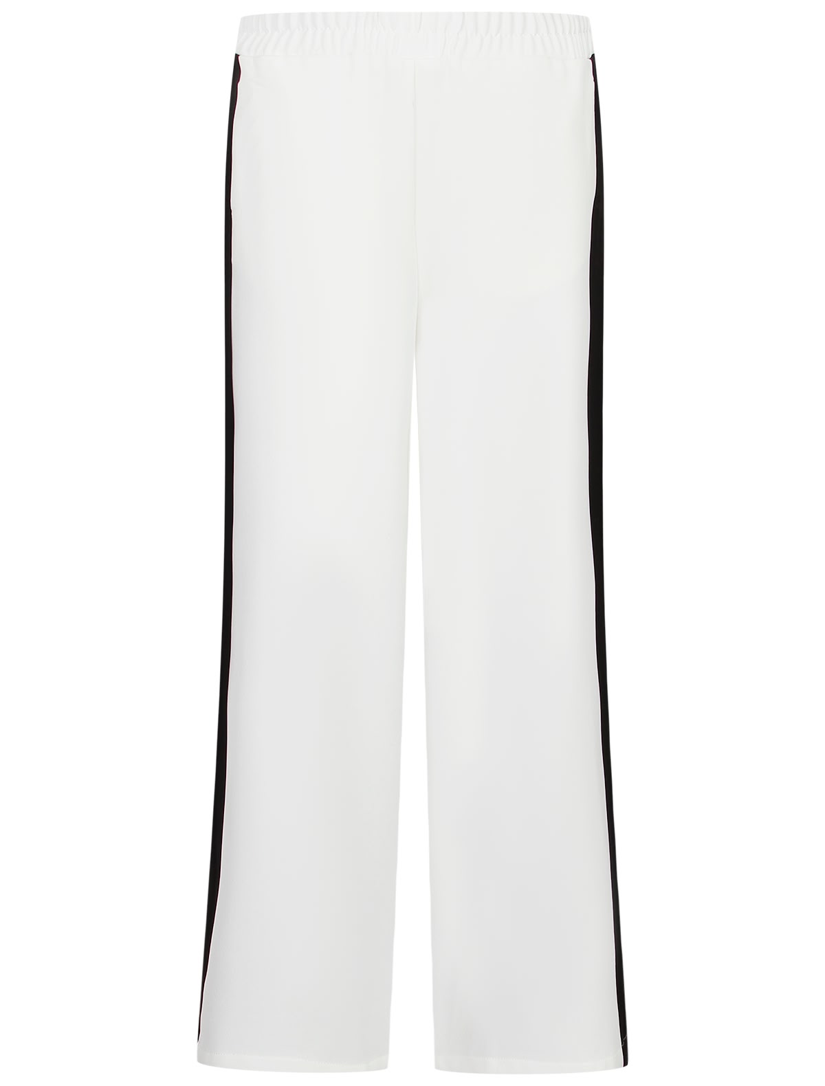 Белые брюки-кюлоты с лампасами