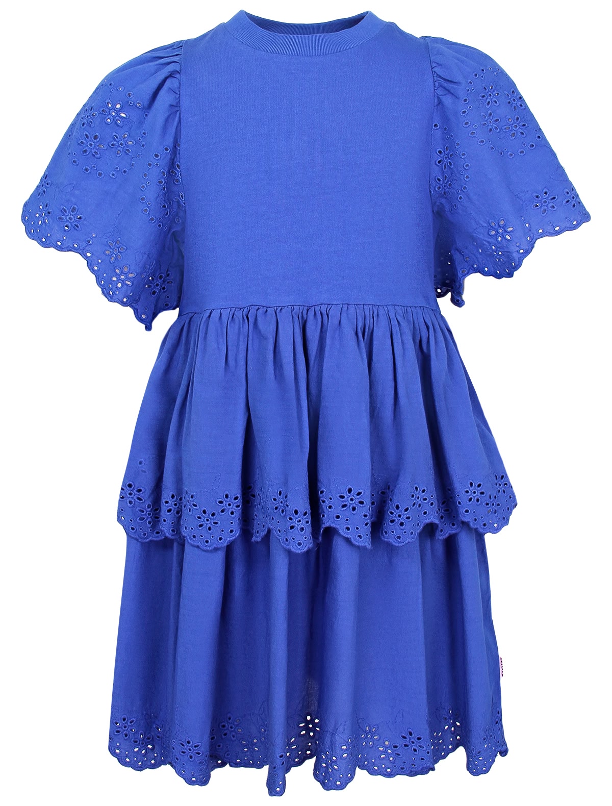 Синее платье с вышивкой