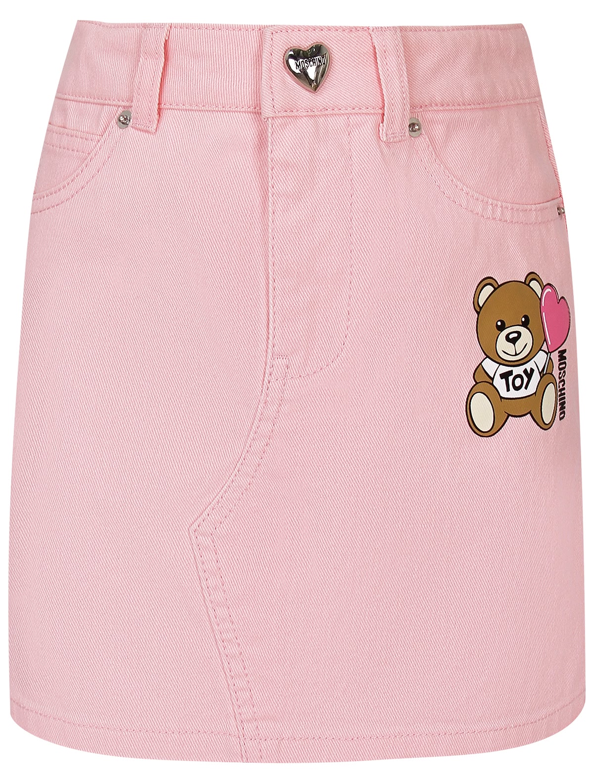 Светло-розовая юбка с принтом