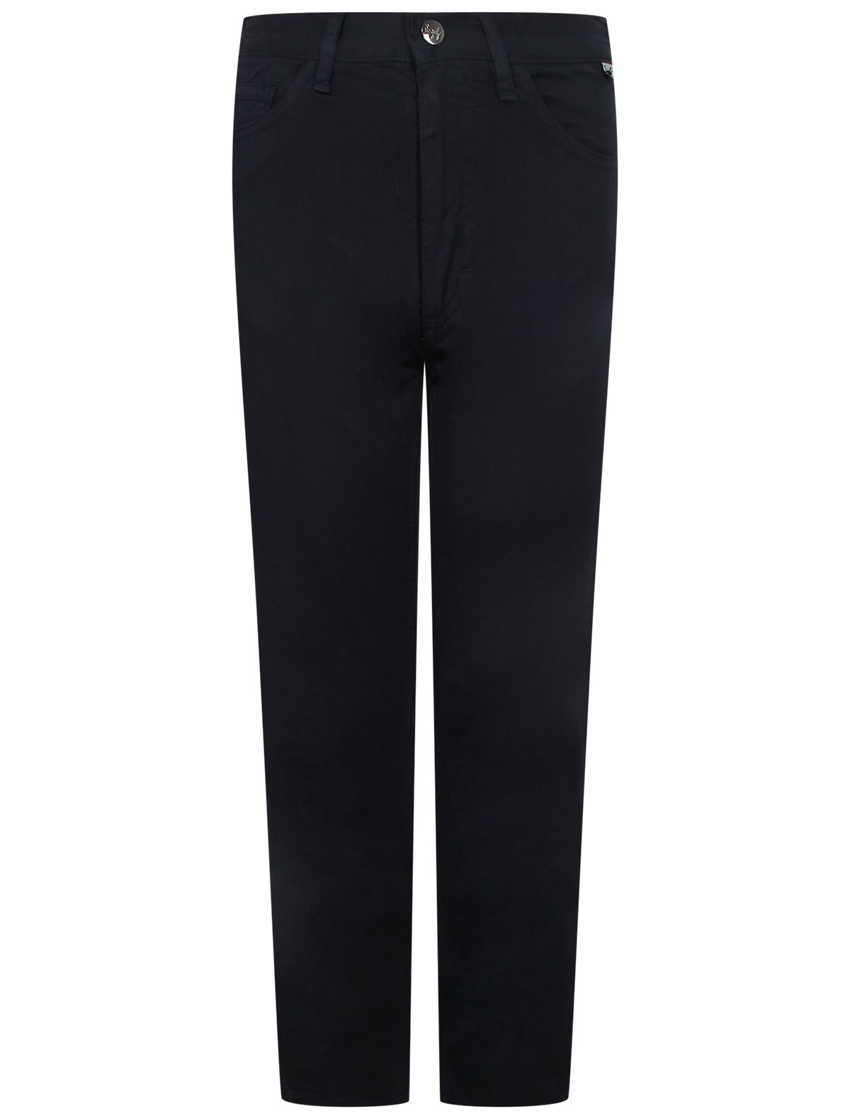 Прямые синие брюки