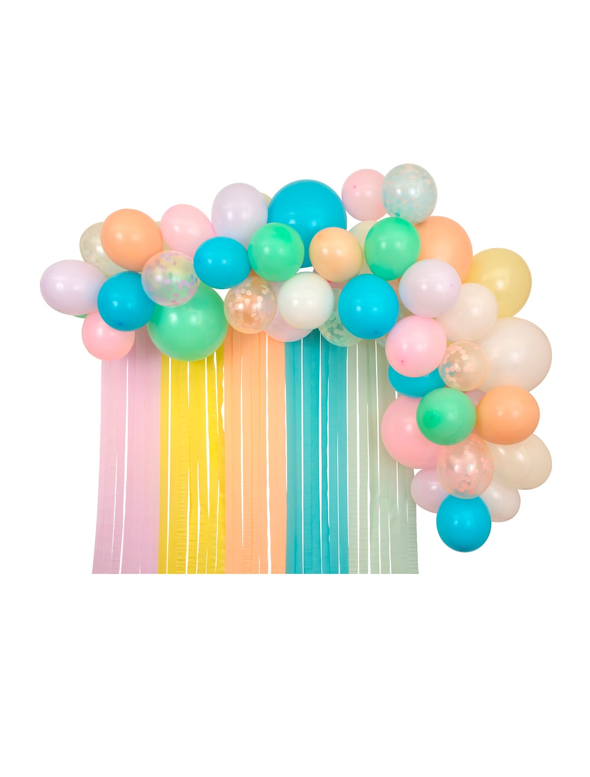 Гирлянда из пастельных шаров и лент