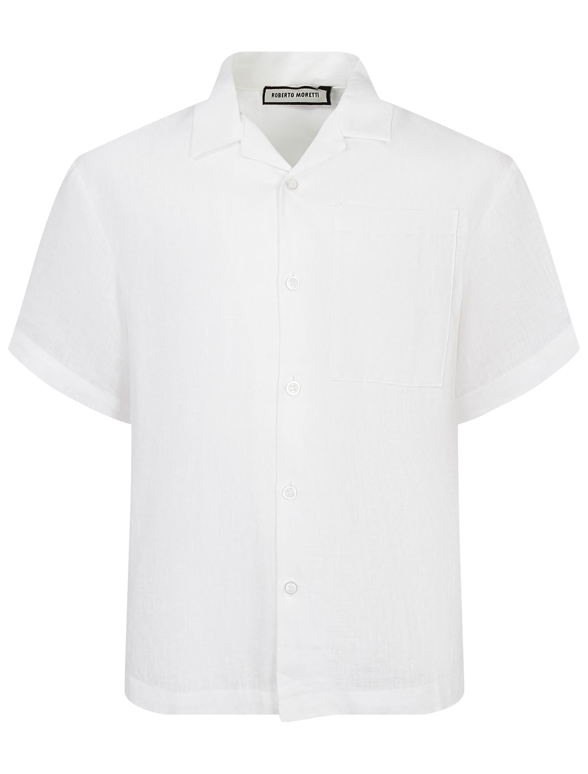 Белая льняная рубашка