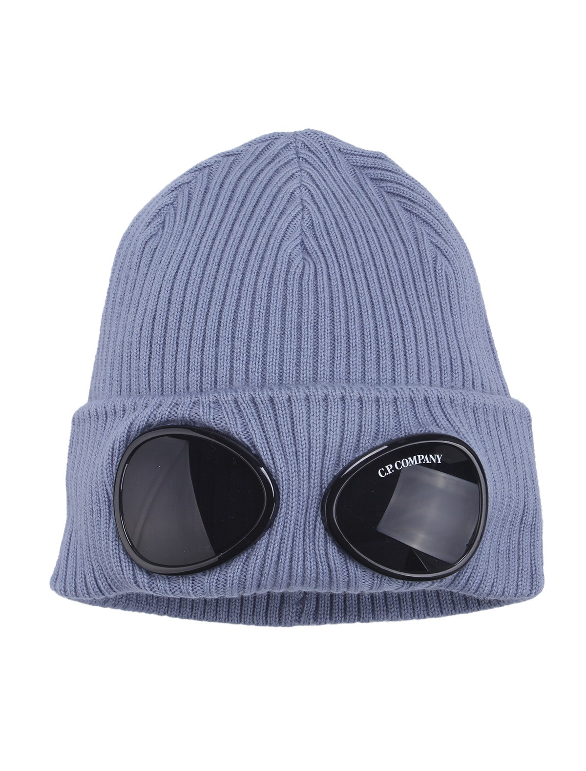 Голубая шапка из шерсти