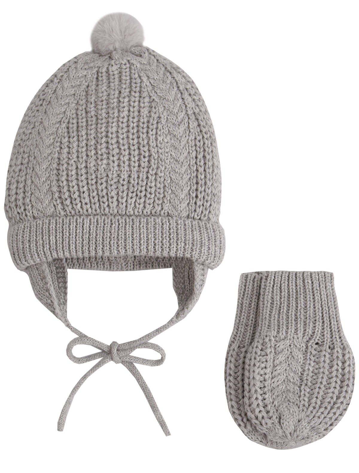 Комплект из шапки и варежек