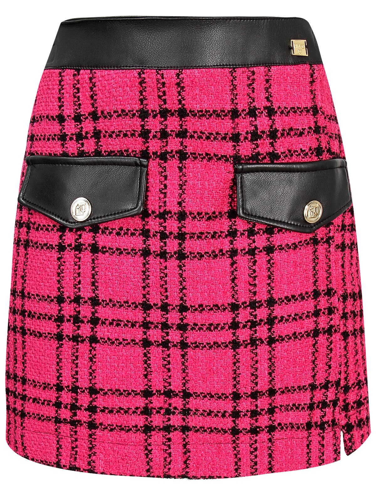 Розовая юбка в клетку