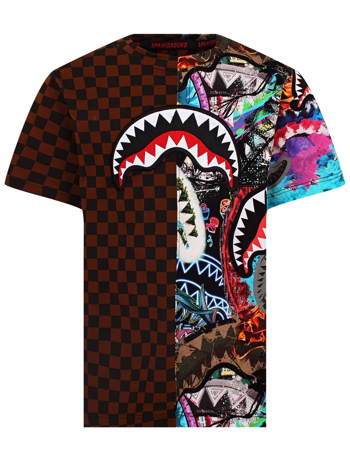 Футболка с комбинированным принтом