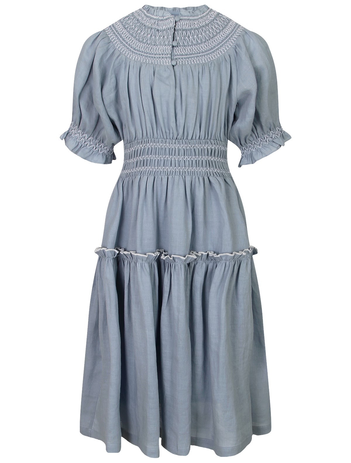 Пудрово-голубое платье