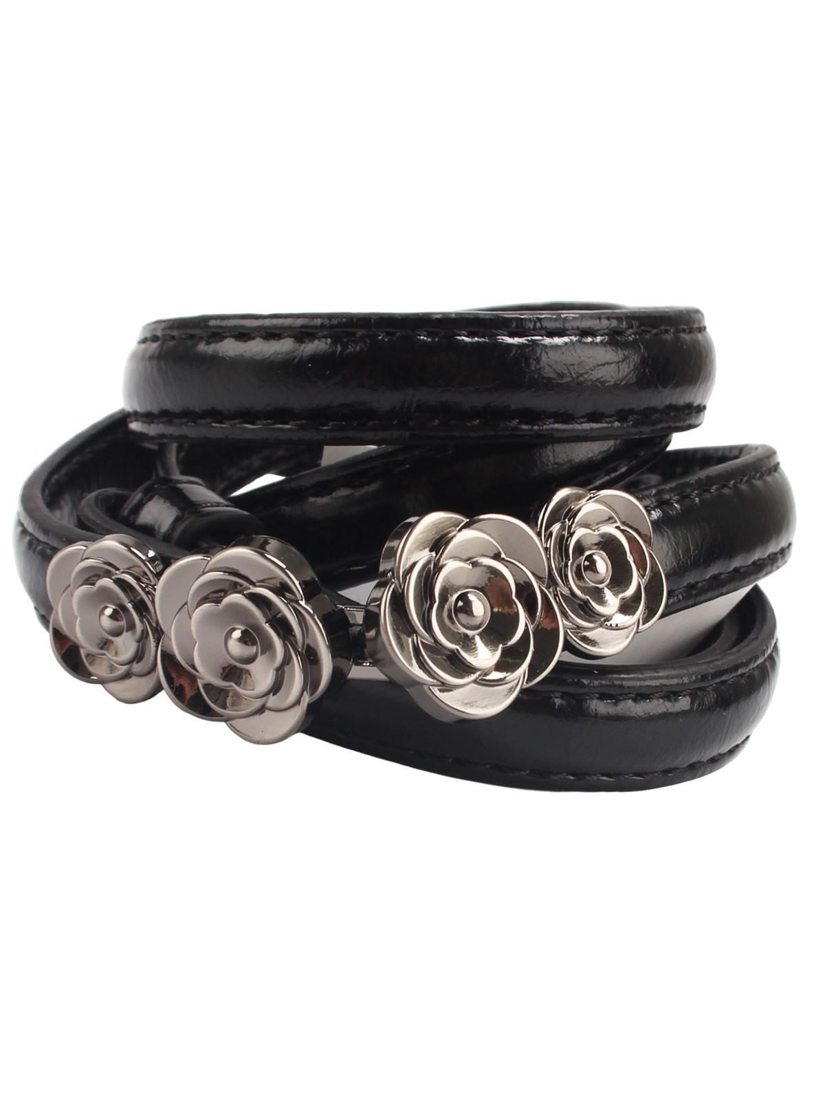 Ремень с пряжкой в виде роз