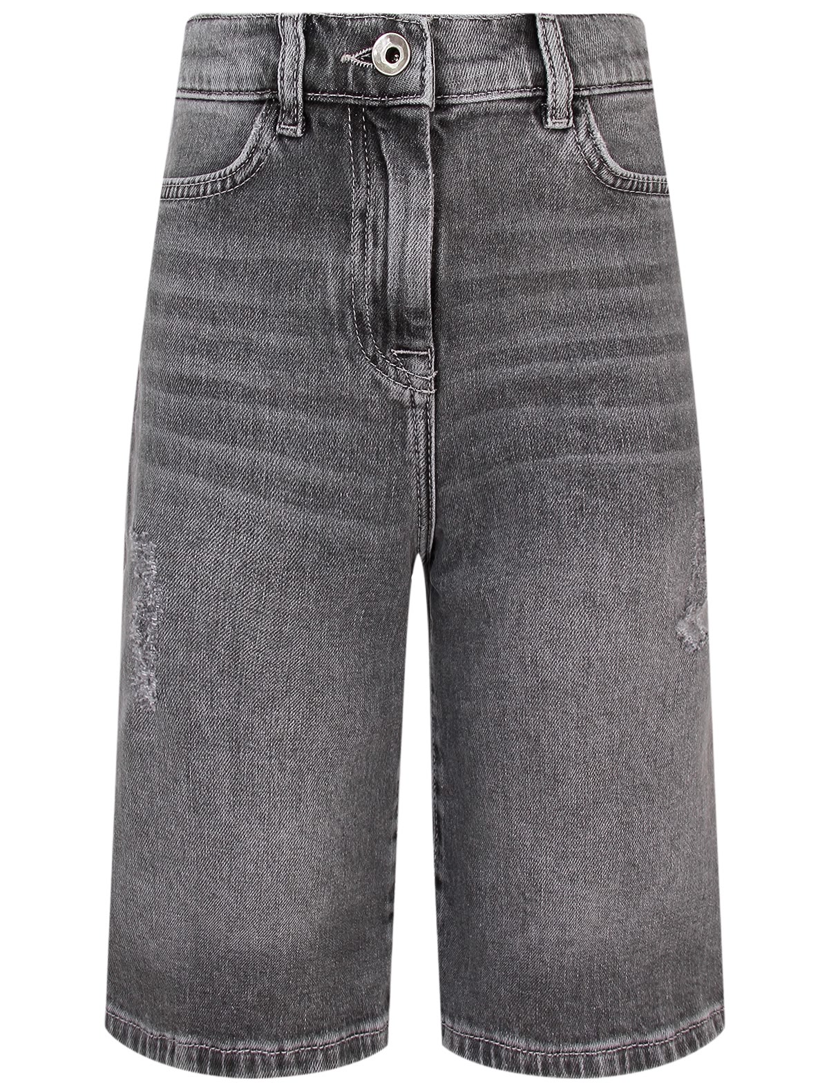 Тёмно-серые джинсовые шорты