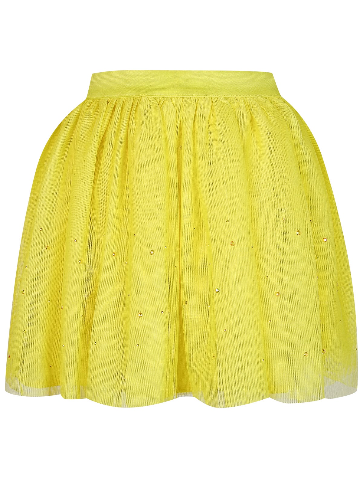 Пышная жёлтая юбка со стразами