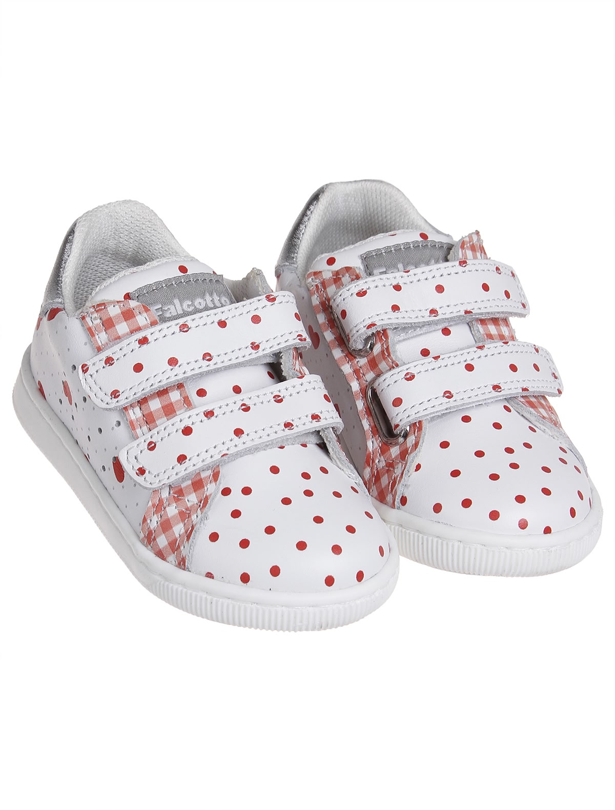 Кеды в красный горошек