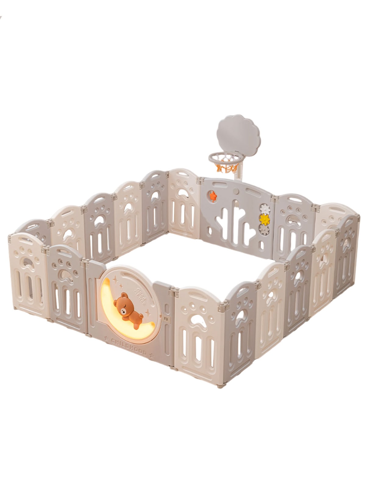 Манеж UNIX Kids DeLuxe Grey