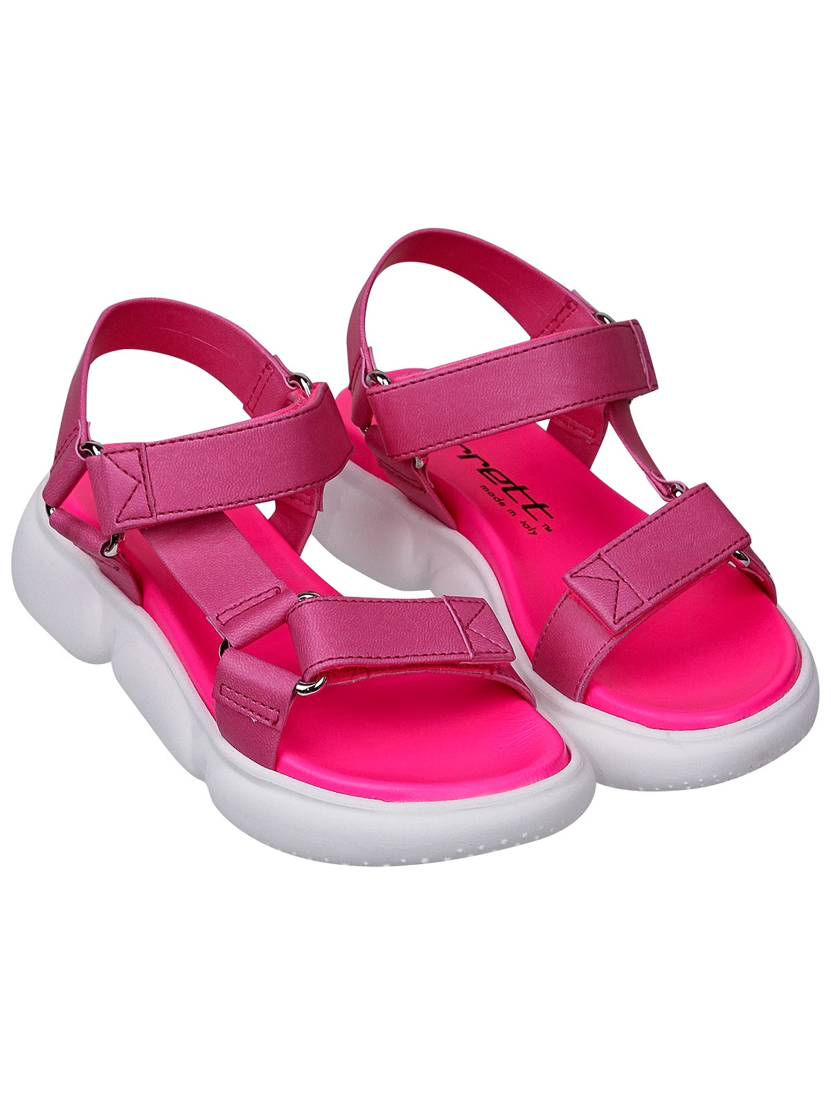 Розовые босоножки на липучках