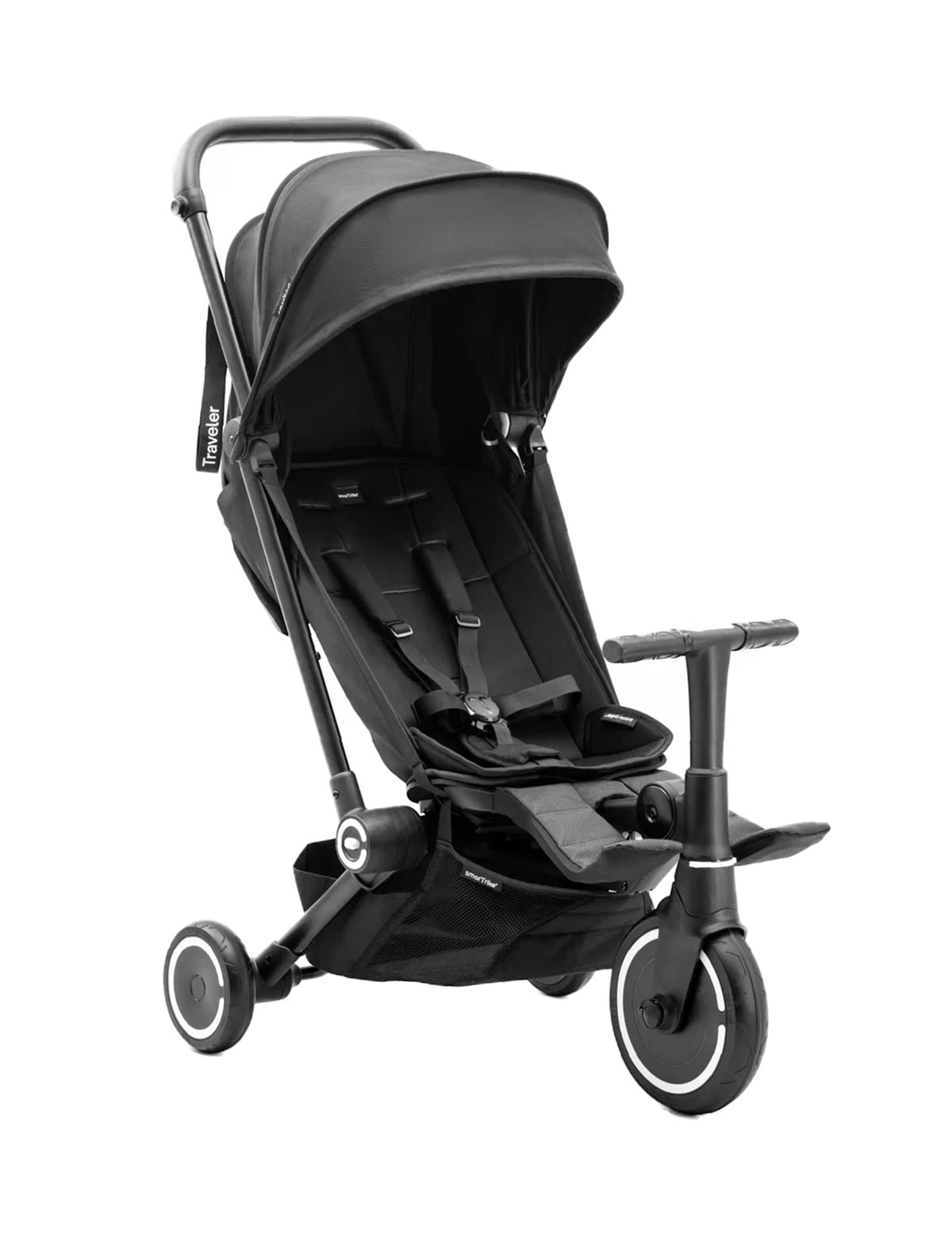 Трехколесный складной велосипед SmarTrike Traveler, Onyx black