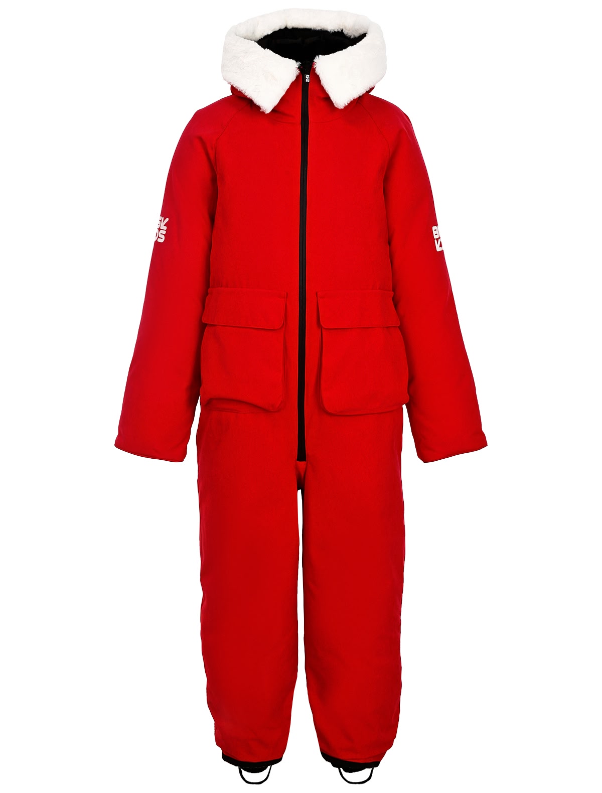 Ярко-красный утепленный комбинезон