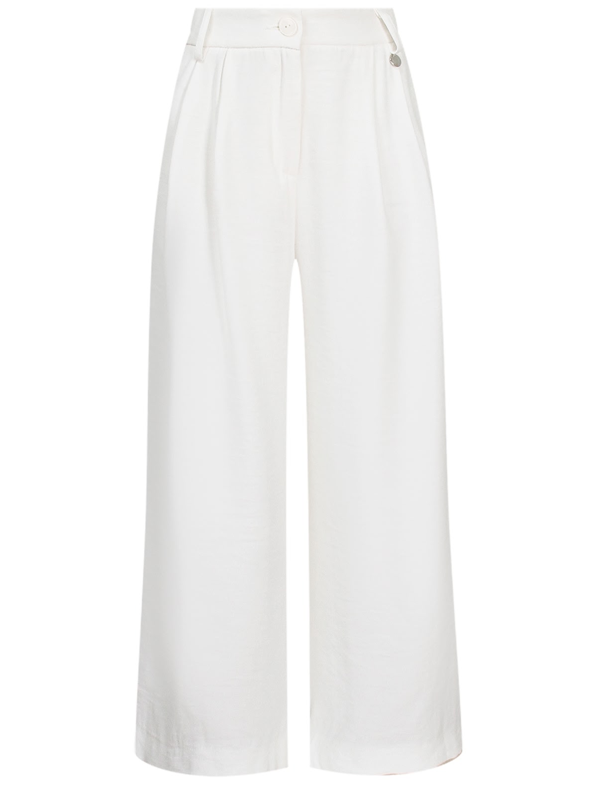 Белые свободные брюки