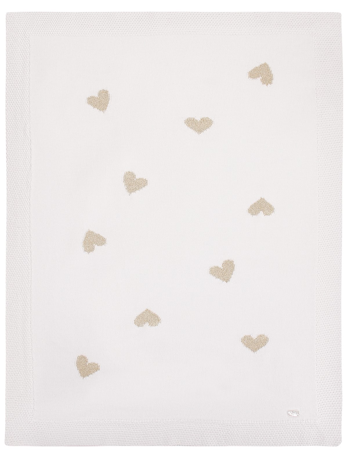 Шерстяное одеяло с сердечками