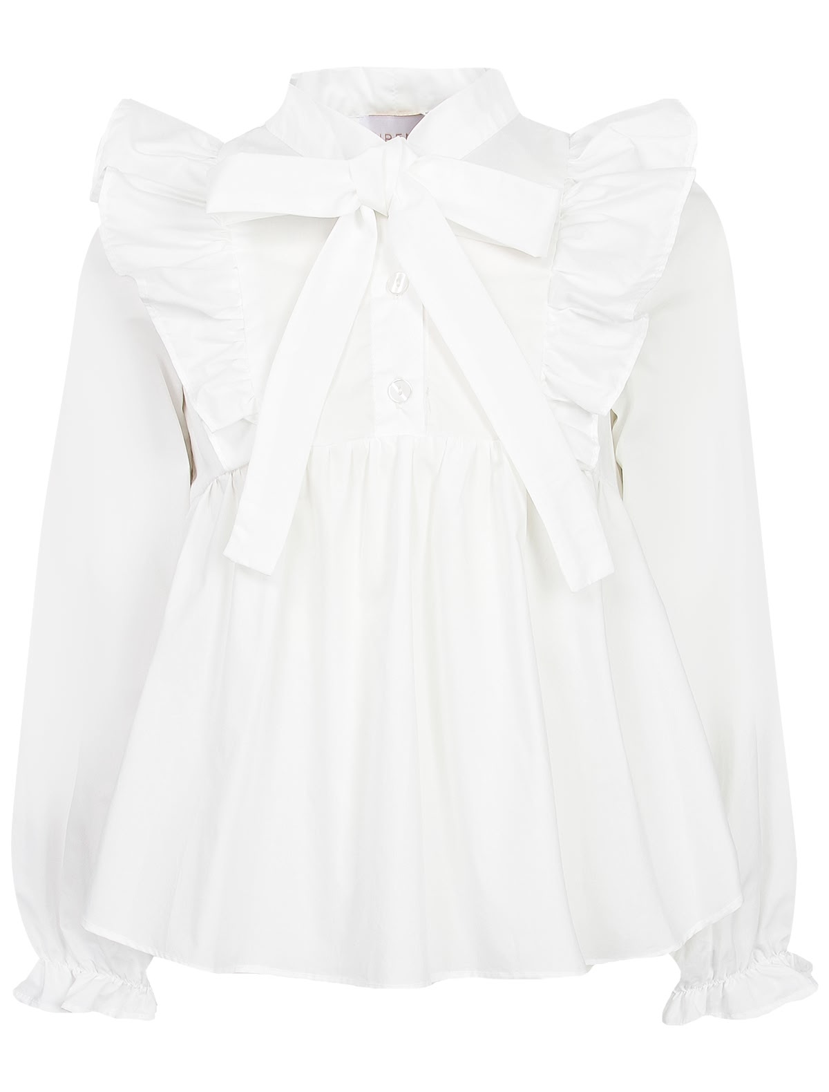 Хлопковая блуза с оборками