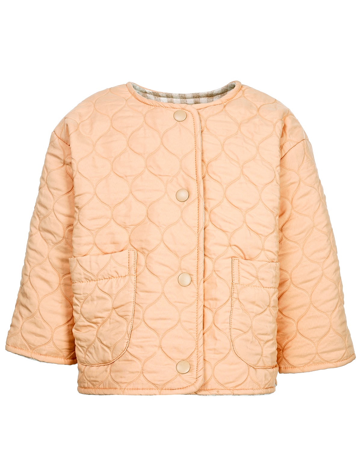 Стеганая куртка песочного цвета