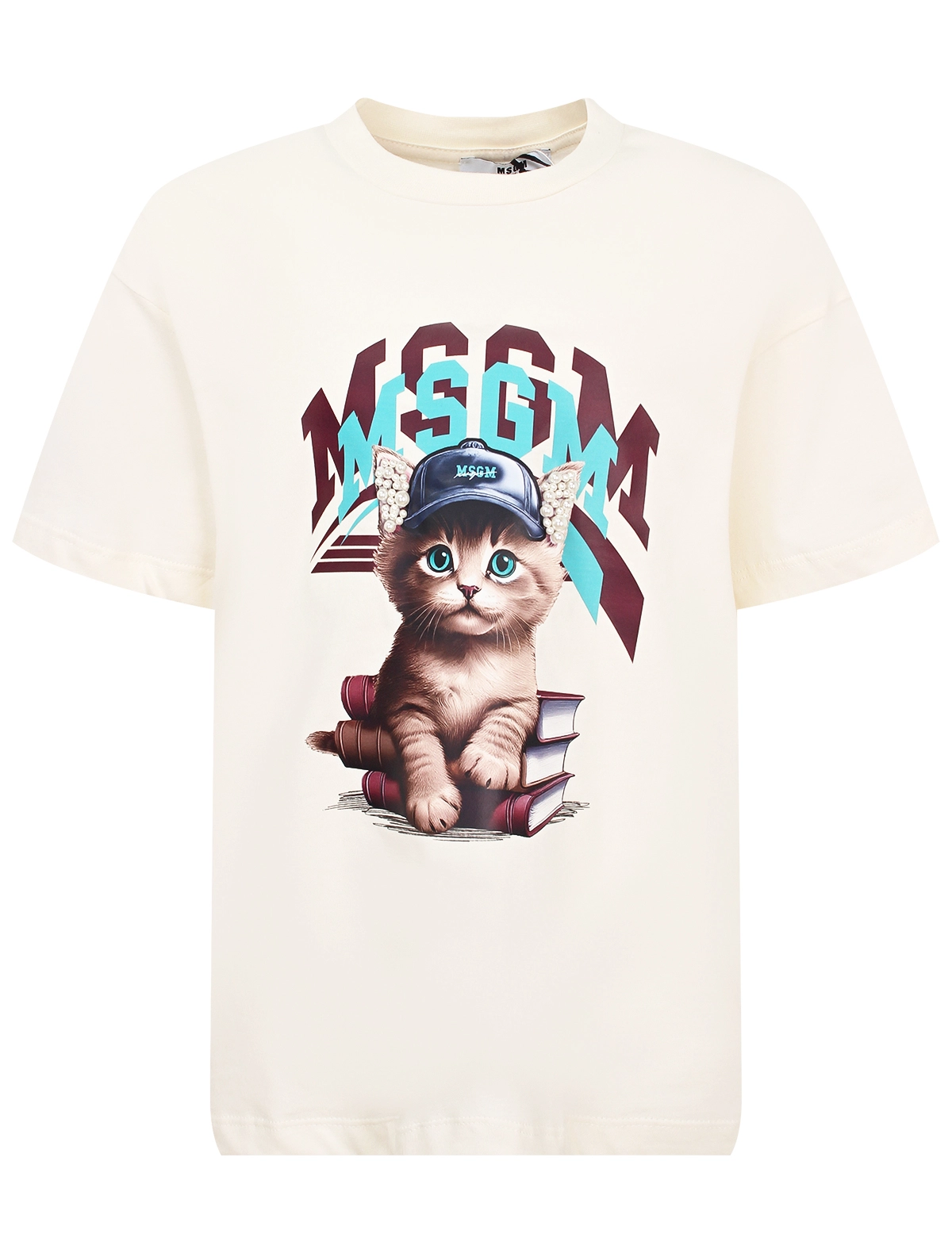 

Футболка MSGM, Бежевый, 2893649