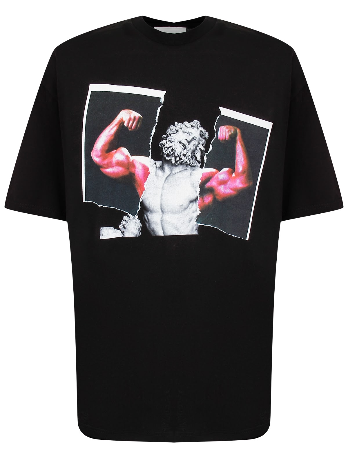 Черная футболка с принтом