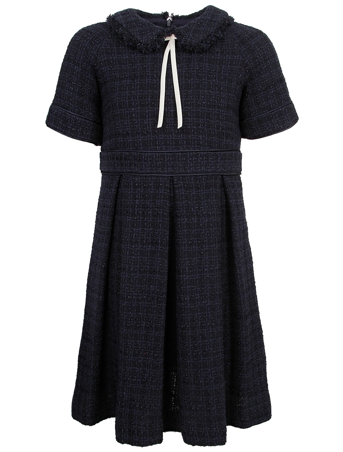 Твидовое платье с отложным воротником