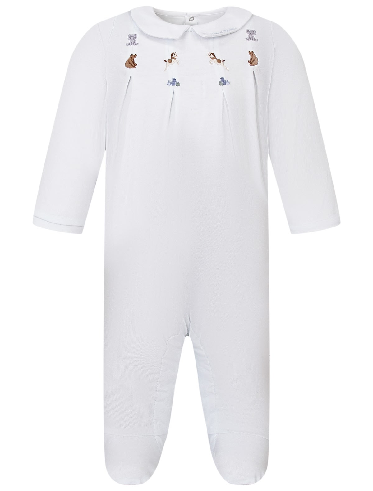 Голубой комбинезон с вышивкой