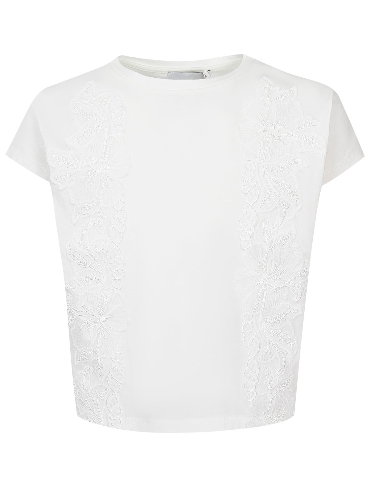 Футболка с узором из кружева