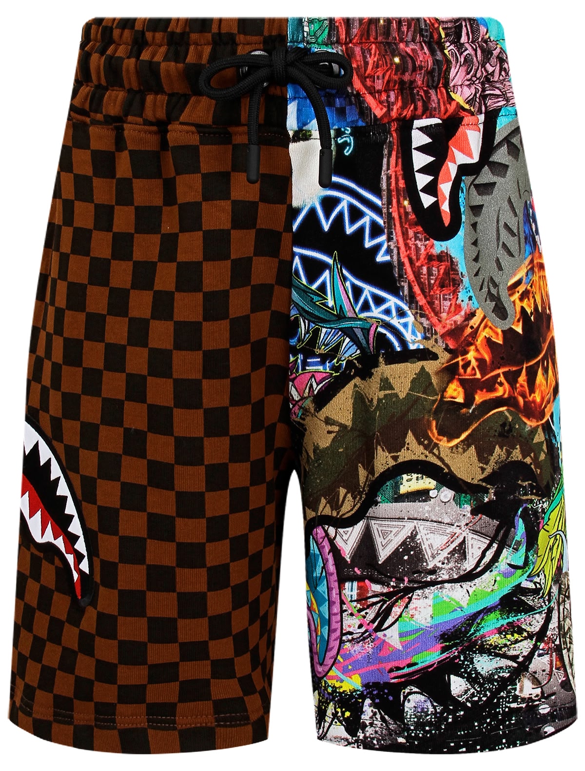 Шорты с комбинированными принтами