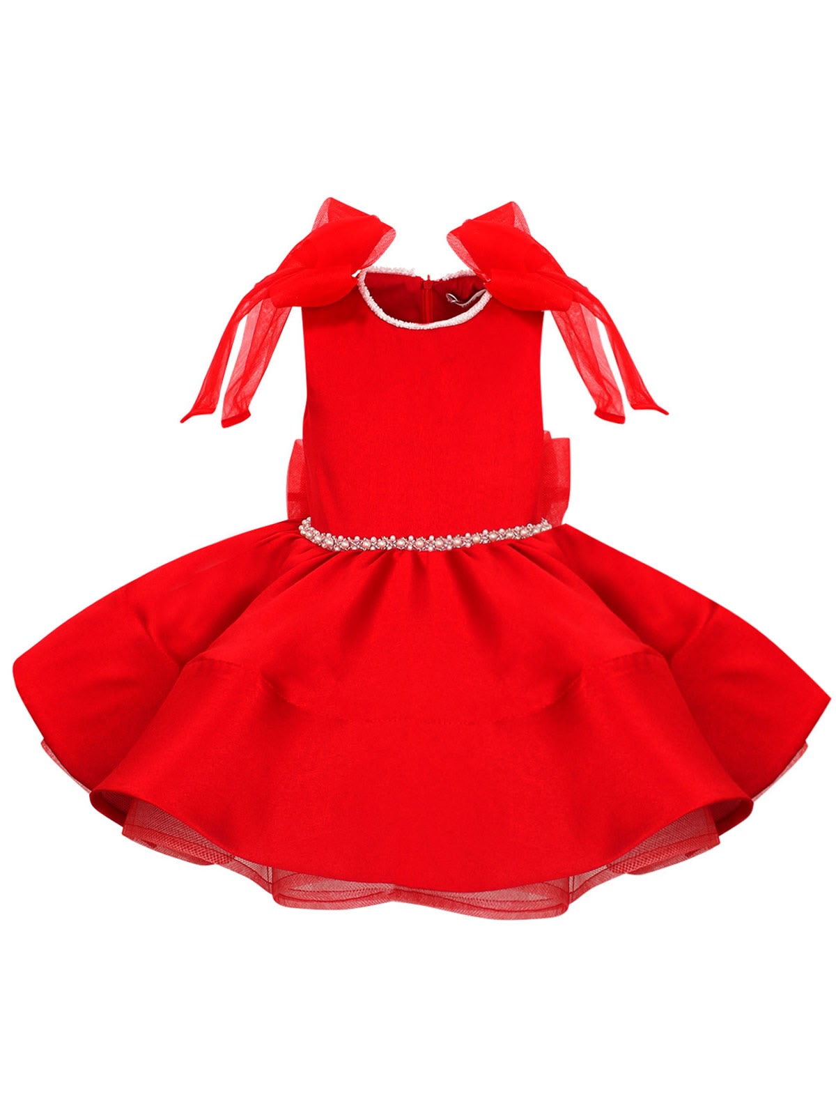 Ярко-красное платье