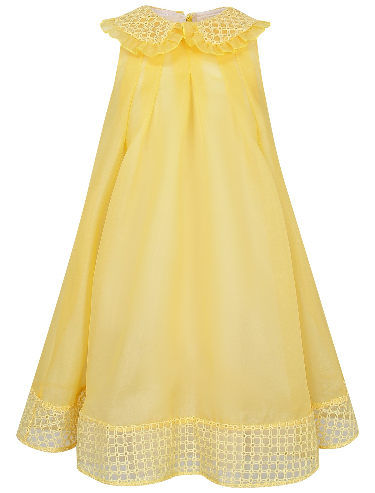 Желтое платье с акцентным воротником