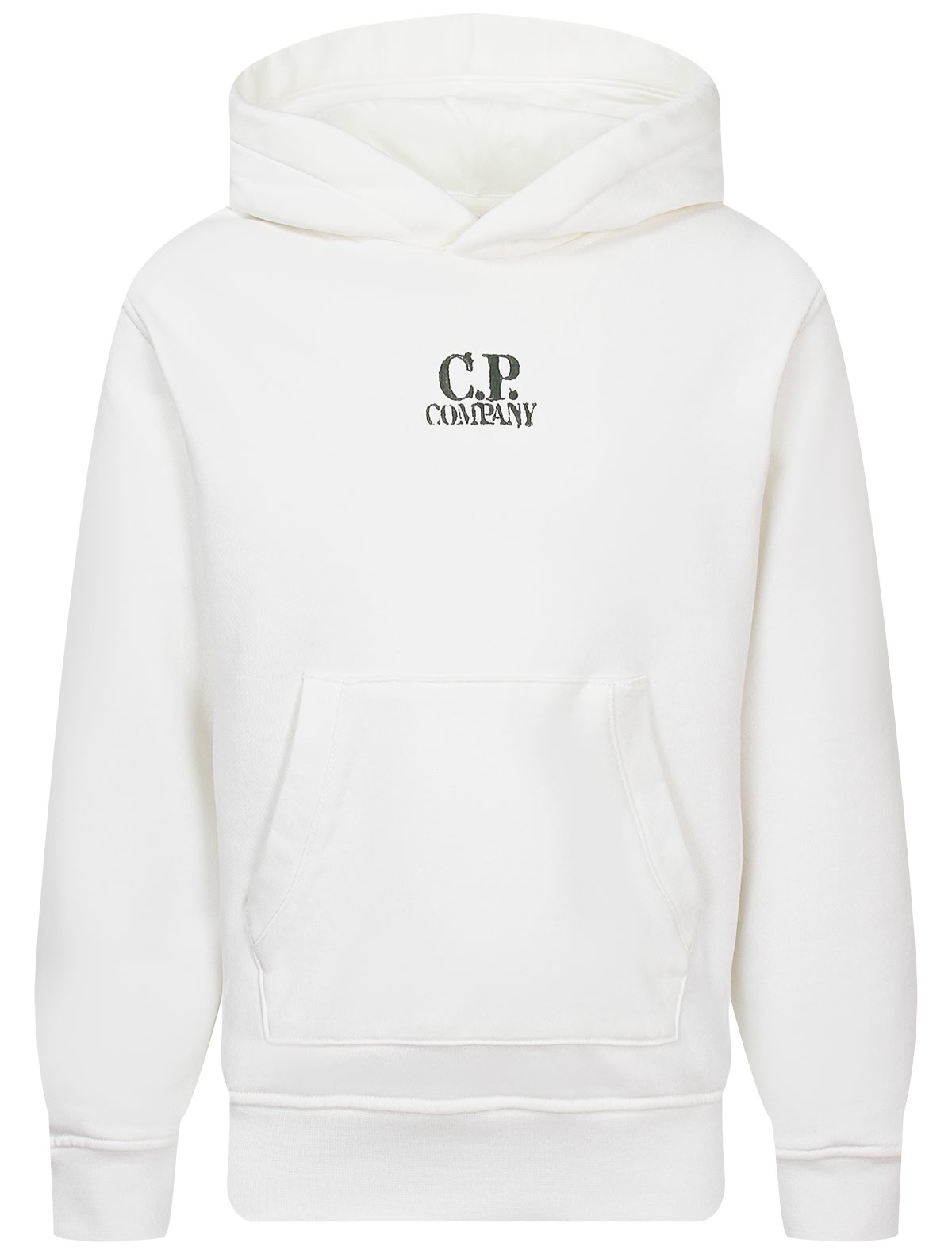 Белое худи с логотипом