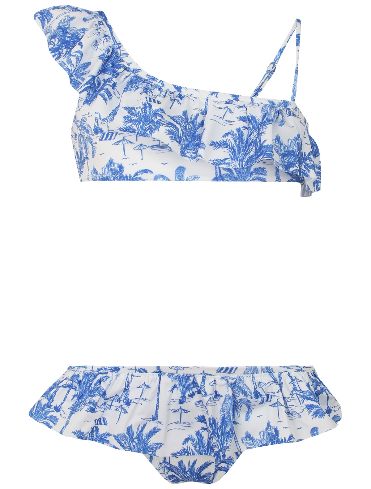 Раздельный купальник с пальмами