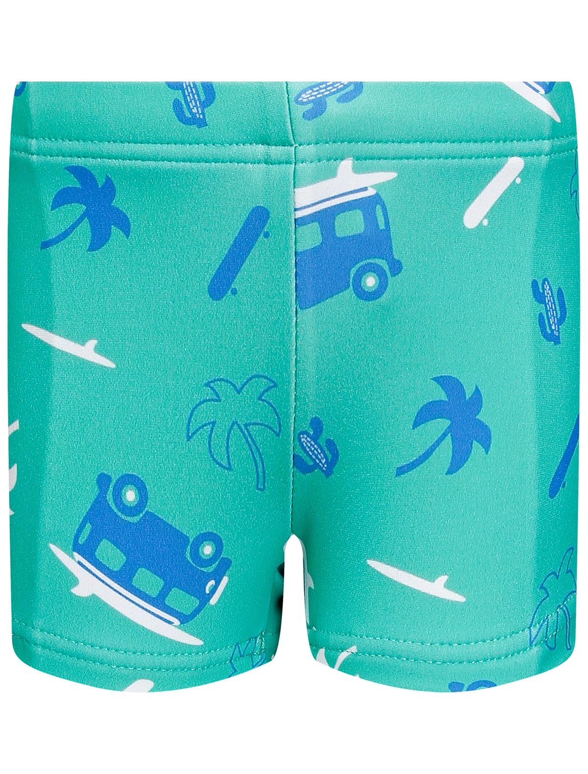 Зелёные плавки боксеры с принтом