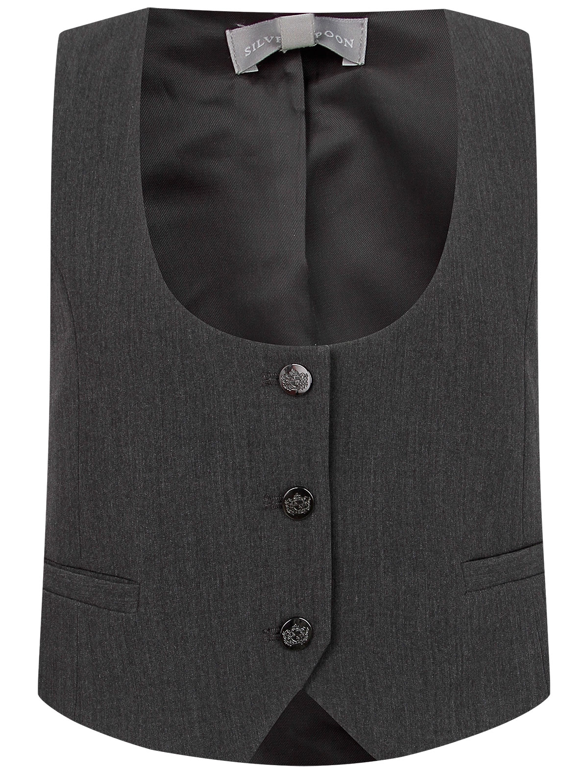 Костюмный Жилет с круглым вырезом