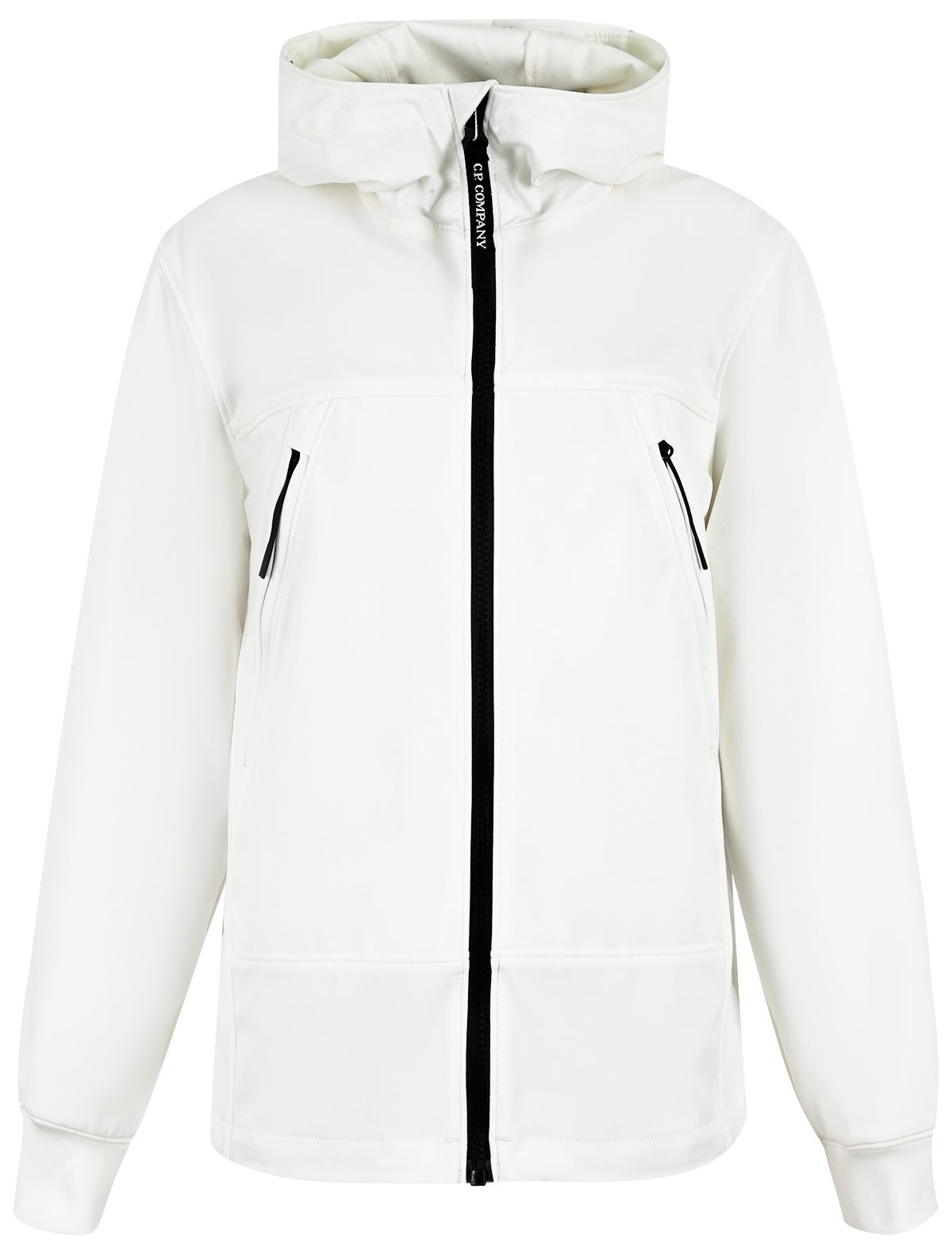 Белая ветровка со встроенными линзами