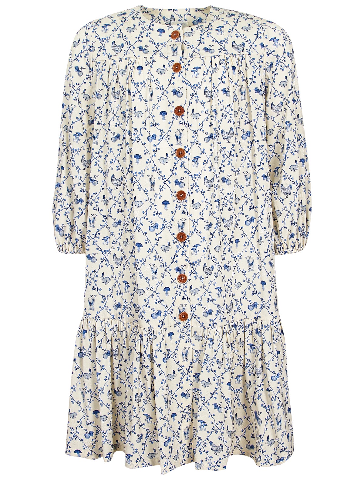 Платье из шелка на пуговицах