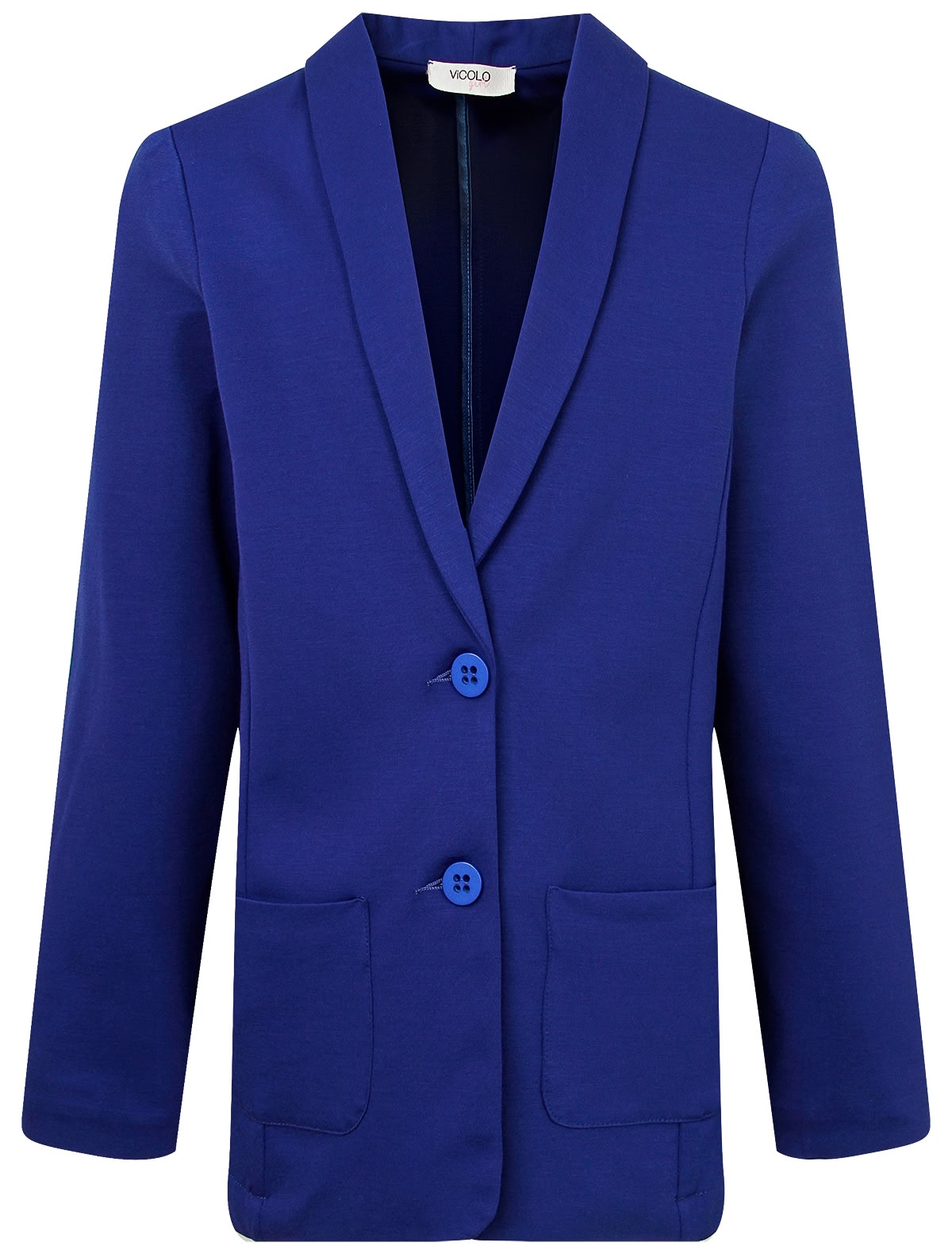 Синий удлиненный жакет