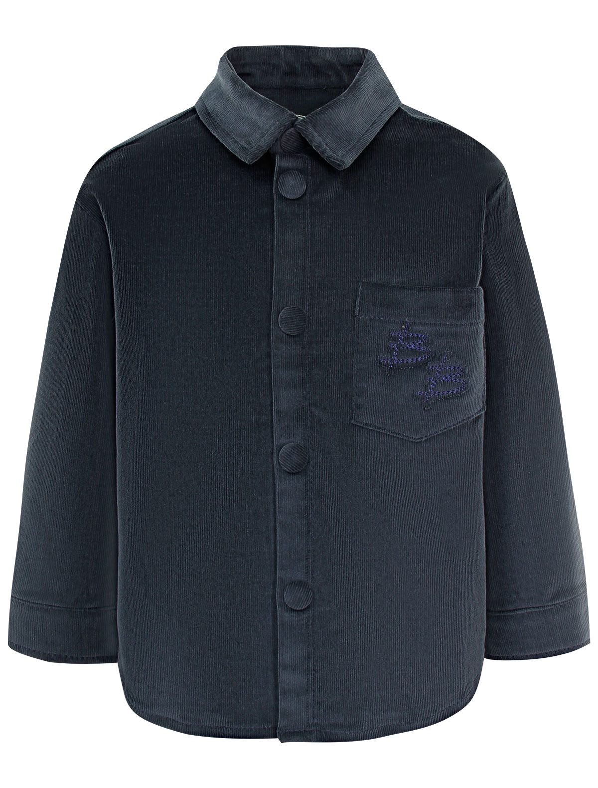 Синяя вельветовая рубашка