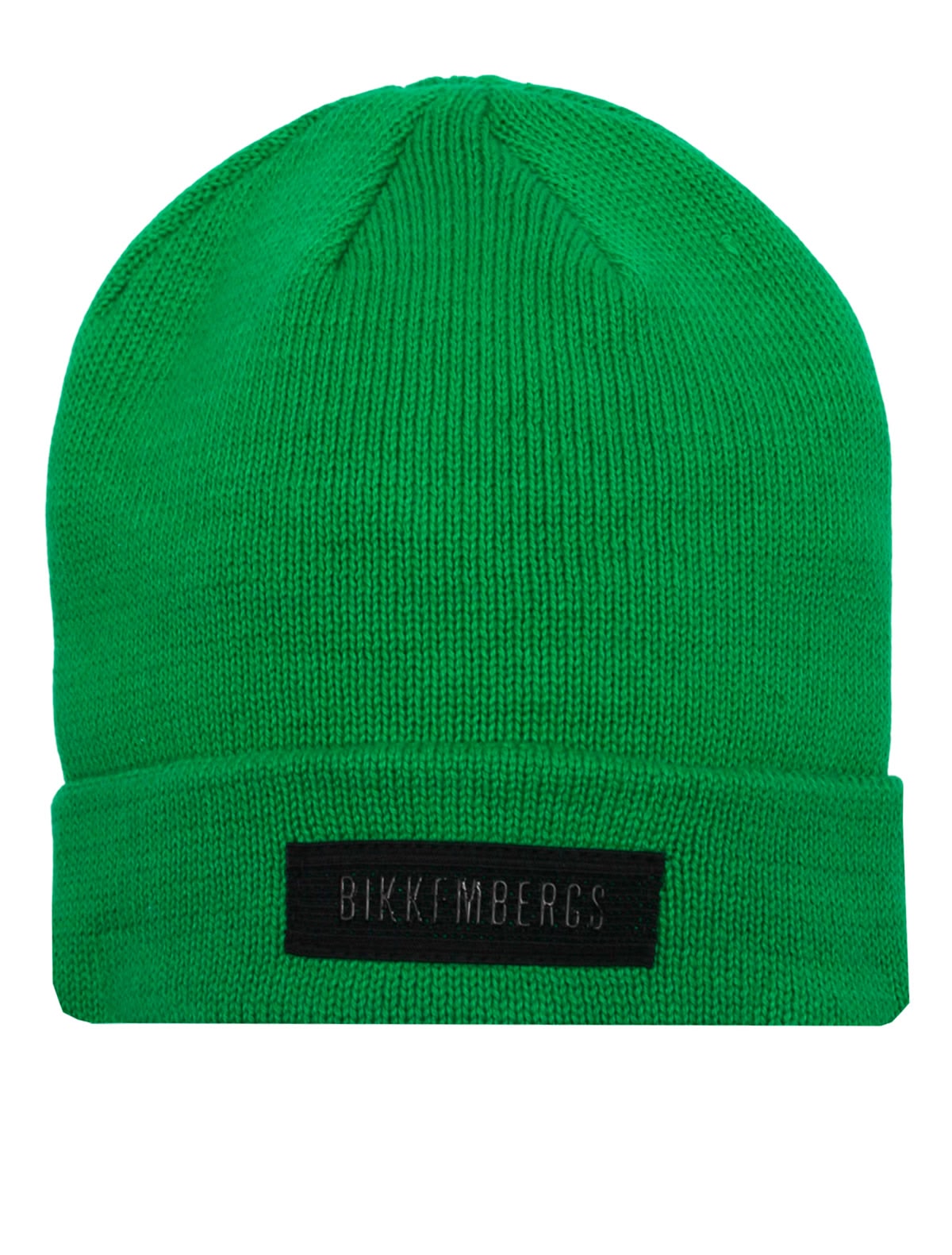Зеленая шапка из хлопка и акрила