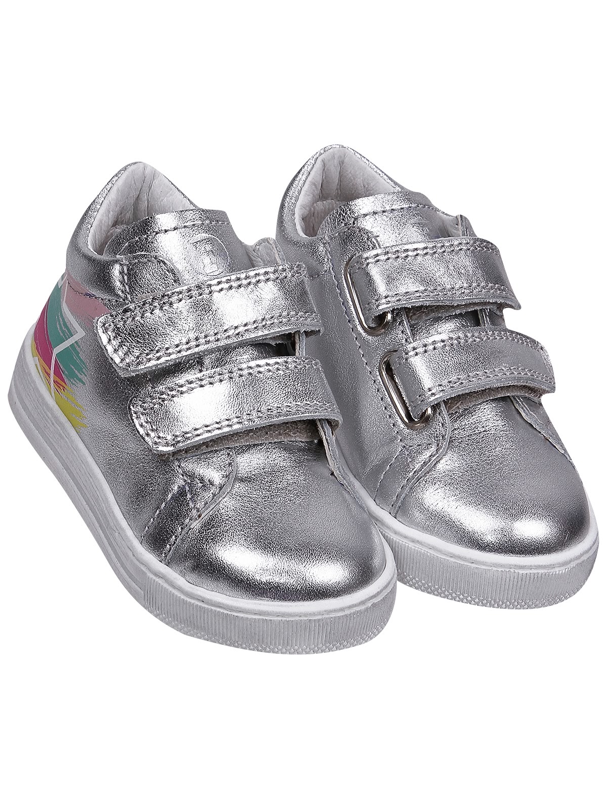 Серебрянные Кеды из натуральной кожи